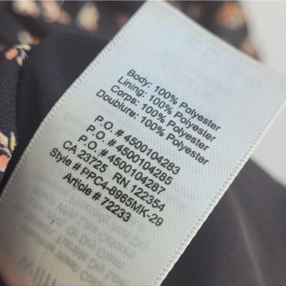 Wilfred Halter Style Black Floral Mini Dress XS - Picture 4 of 14